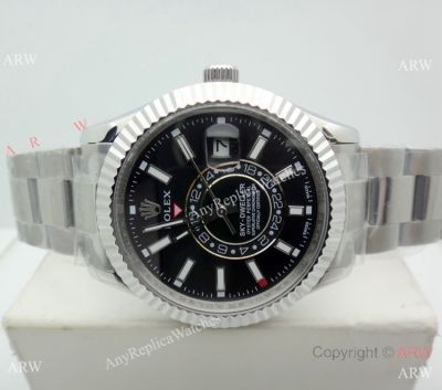 N9 Factory Replica Rolex Sky-Dweller Watch Black Dial 40mm